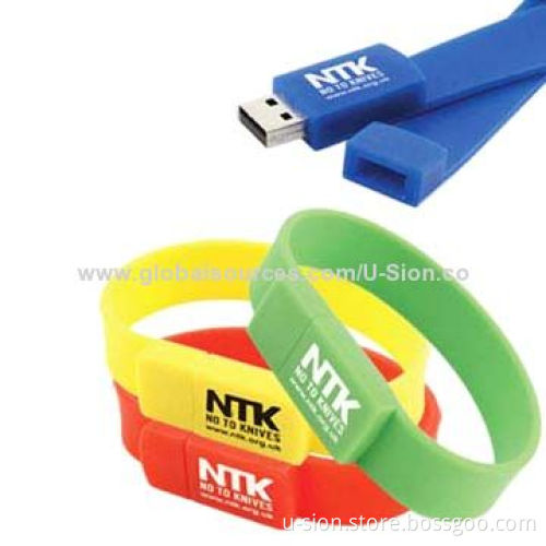 Bracelet 128MB to 64GB USB Flash Drives, Supports User Password Protection